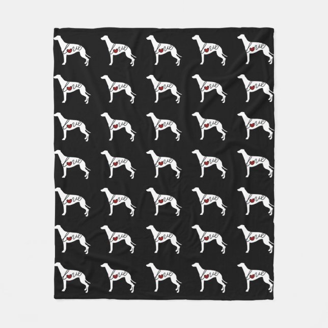 Greyhound Love Fleece Blanket (Front)