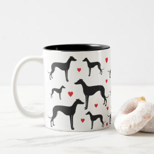 Greyhound Love  Two-Tone Coffee Mug