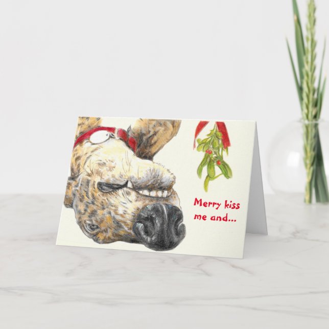 Greyhound lovers Christmas card (Front)