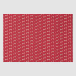 Greyhound Lurcher Christmas Dog Cute SilhouetteRed Tissue Paper