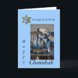 Greyhound Messianic chanukah card<br><div class="desc">Greyhound Messianic chanukah card. Yeshua in the shape of David's star. 2 retired greyhounds.</div>
