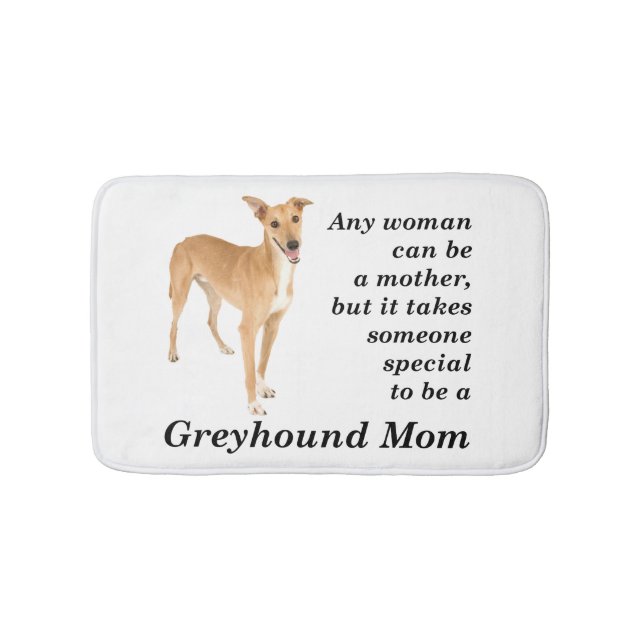 Greyhound Mum Bath Mat (Front)