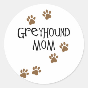 Greyhound Mum Classic Round Sticker