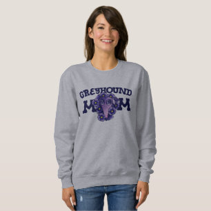Greyhound Mum Cute Purple Greyhounds adoption Sweatshirt