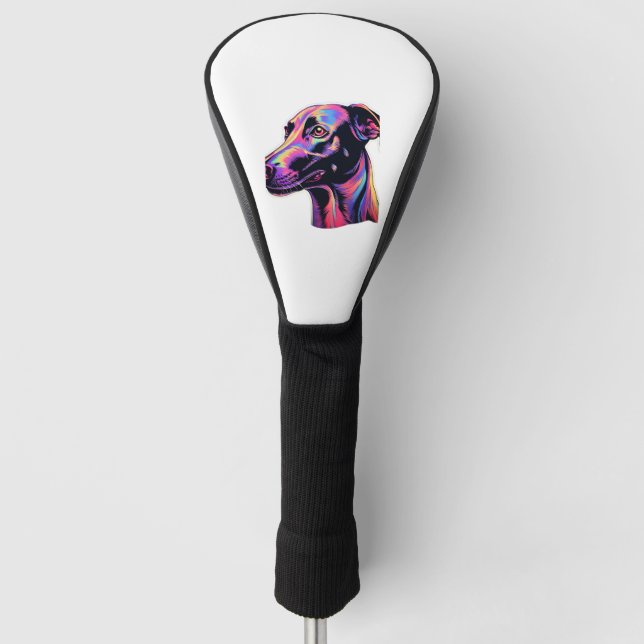 Greyhound Neon Design   Golf Head Cover (Front)