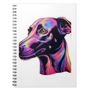 Greyhound Neon Design Notebook
