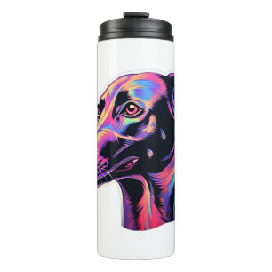 Greyhound Neon Design Thermal Tumbler