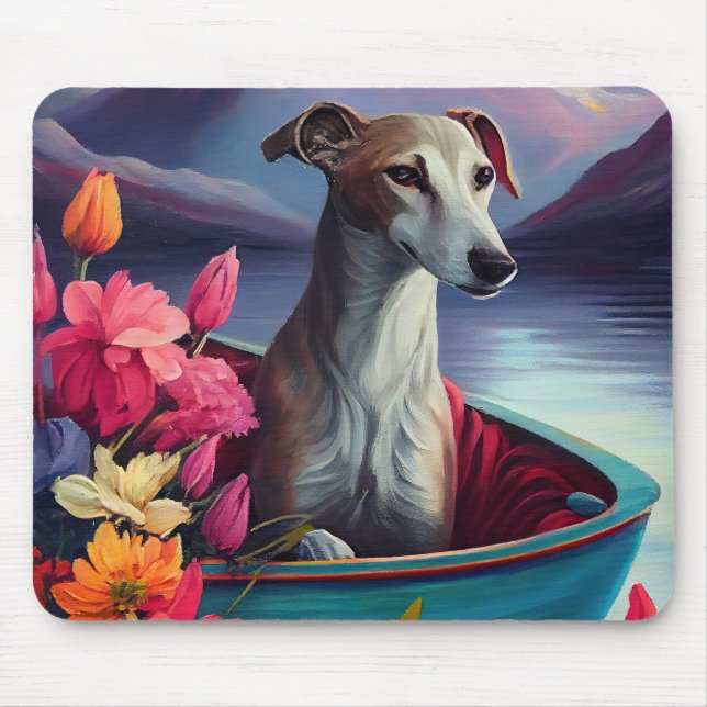 Greyhound on a Paddle: A Scenic Adventure Mouse Mat (Front)