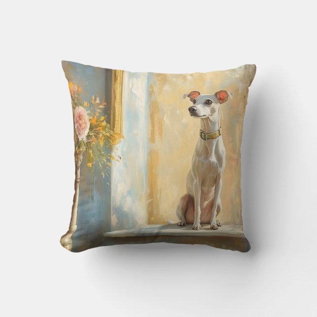Greyhound on a sofa cushion (Front)
