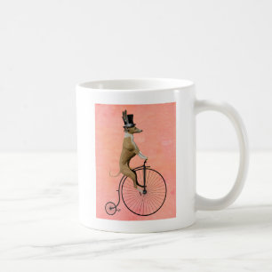 Greyhound on Black Penny Farthing Coffee Mug