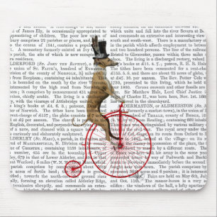 Greyhound on Red Penny Farthing Bike Mouse Mat