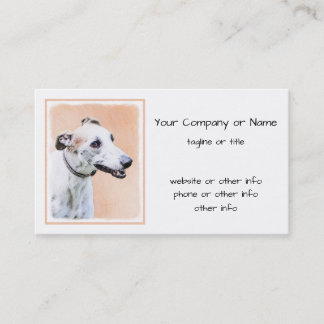 Greyhound Painting - Cute Original Dog Art Business Card