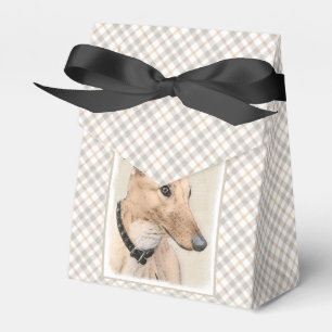 Greyhound Painting - Cute Original Dog Art Favour Box