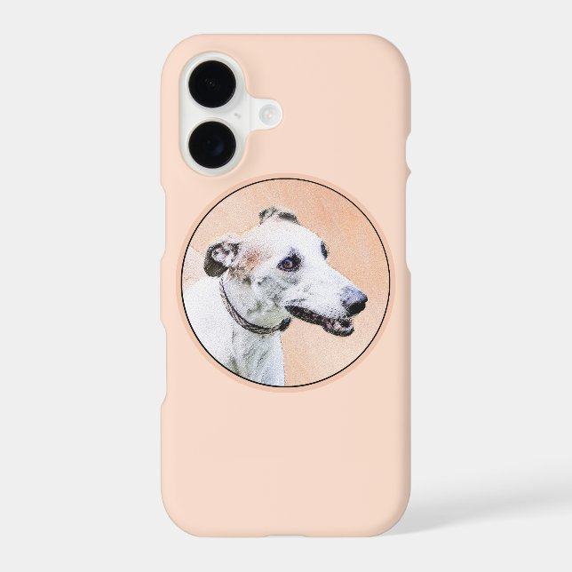 Greyhound Painting - Cute Original Dog Art iPhone Case (Back)