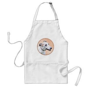 Greyhound Painting - Cute Original Dog Art Standard Apron