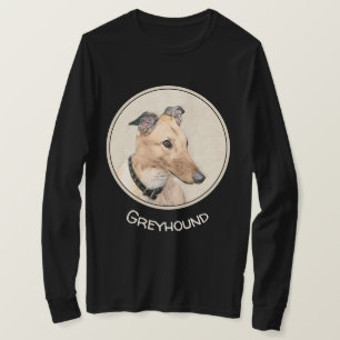 Greyhound Painting - Cute Original Dog Art T-Shirt
