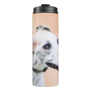 Greyhound Painting - Cute Original Dog Art Thermal Tumbler