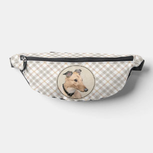 Greyhound Painting Fawn Cute Original Pet Dog Art Bum Bags