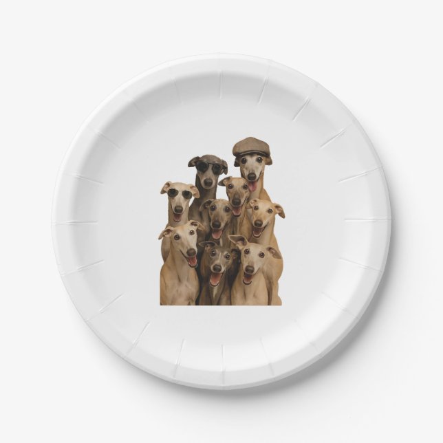 Greyhound  paper plate (Front)
