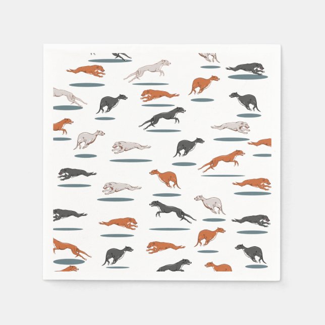Greyhound Pattern Napkin (Front)