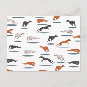 Greyhound Pattern Postcard