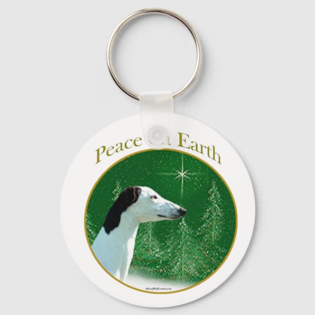 Greyhound Peace Key Ring (Front)