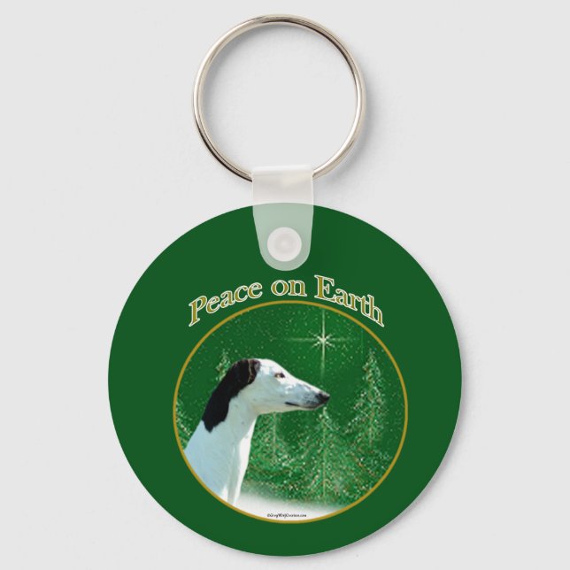 Greyhound Peace Keychain (Front)