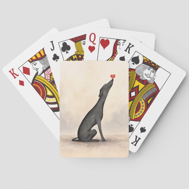 Greyhound Playing Cards, Greyhound Gift, Greyhound Cards (Back)