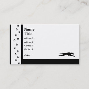 Greyhound Racing Dog Silhouette Business Card