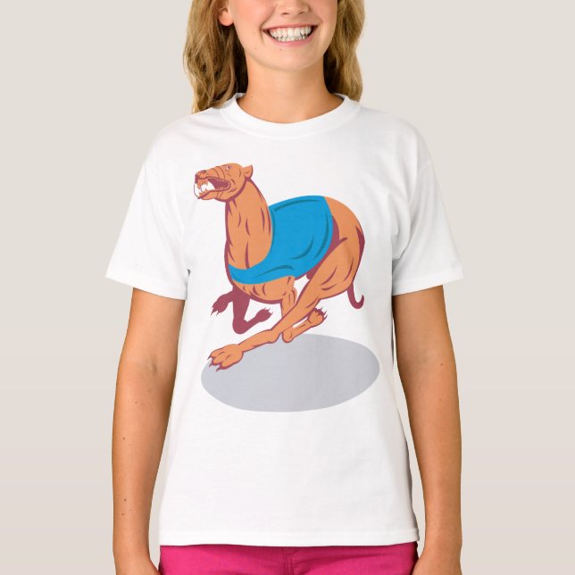 Greyhound Racing Girls T-Shirt (Front)