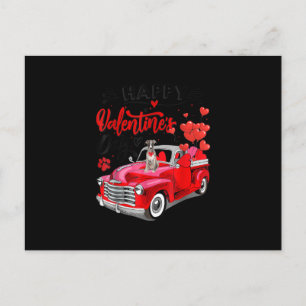 Greyhound Red Truck Valentines Day Funny Dog Gift Postcard