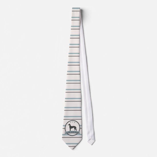 Greyhound Retired Racer 45 mph Lazy Dog Tie (Front)