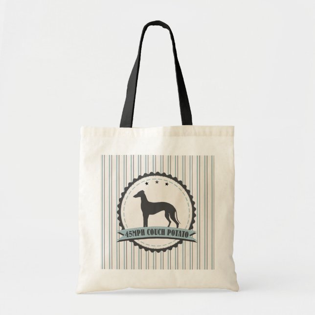 Greyhound Retired Racer 45 mph Lazy Dog Tote Bag (Front)