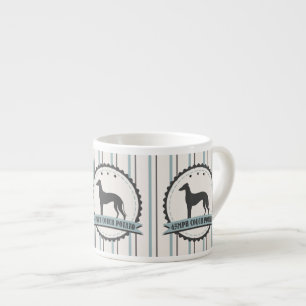 Greyhound Retired Racer 45mph Lazy Dog Espresso Cup