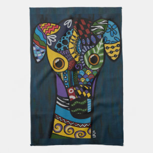 Greyhound - Retired Racing Greyhound Rescue Tea Towel