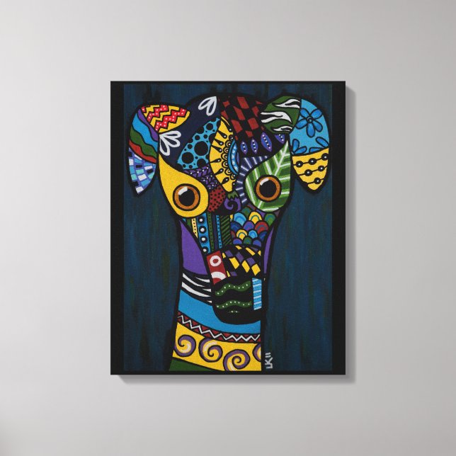Greyhound - Retired Racing Rescue Canvas Print (Front)