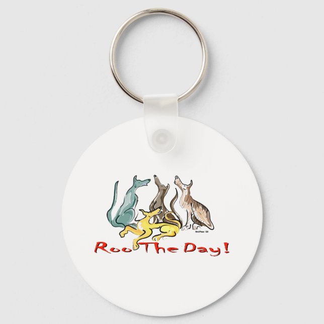 greyhound roo key ring (Front)