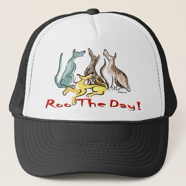 greyhound roo trucker hat (Front)