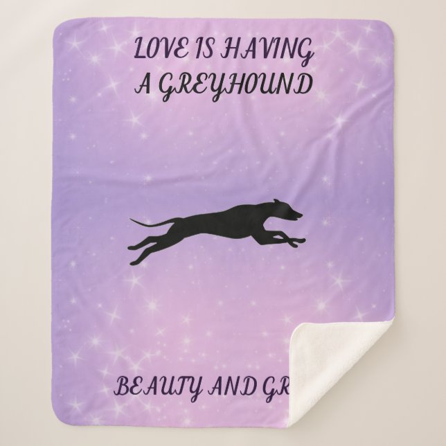 Greyhound sherpa blanket. sherpa blanket (Front)