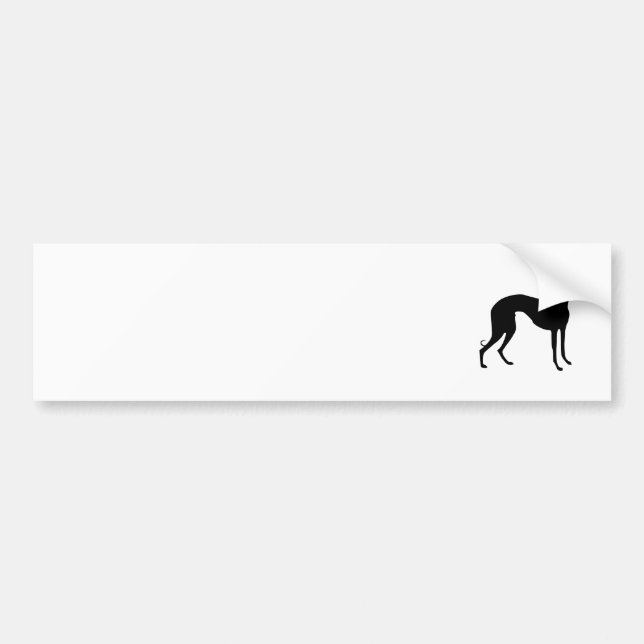 Greyhound Silhouette Bumper Sticker (Front)