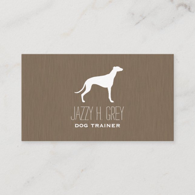 Greyhound Silhouette Business Card (Front)