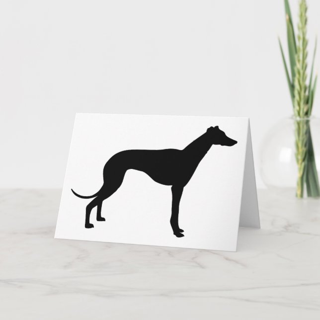 Greyhound Silhouette Card (Front)