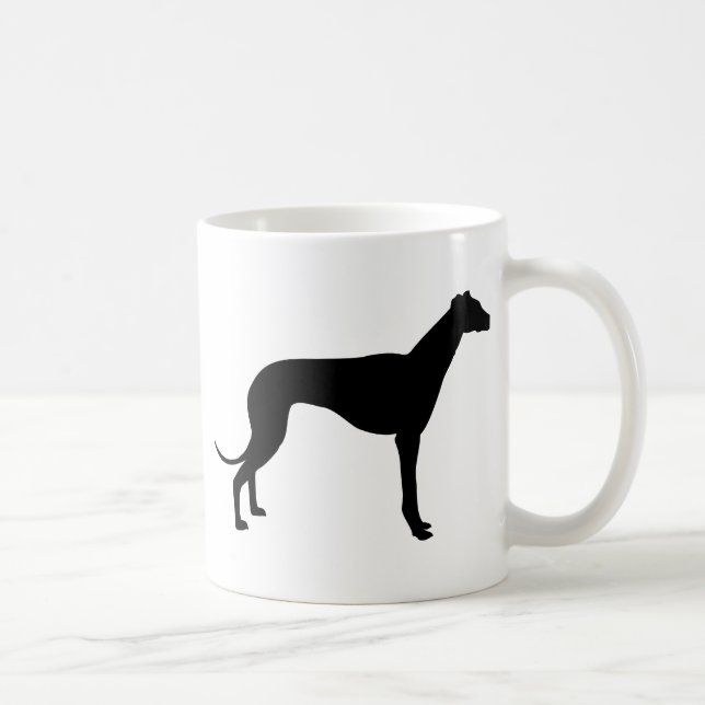 Greyhound Silhouette Coffee Mug (Right)