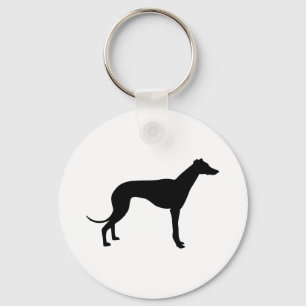 Greyhound Silhouette Key Ring
