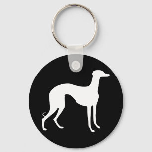 Greyhound Silhouette Key Ring