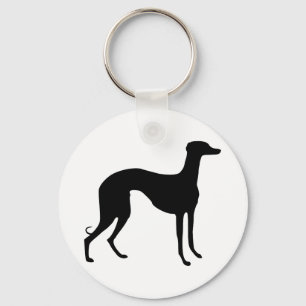 Greyhound Silhouette Key Ring