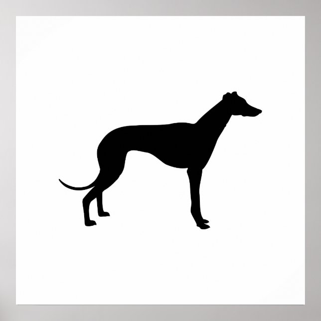 Greyhound Silhouette Poster (Front)