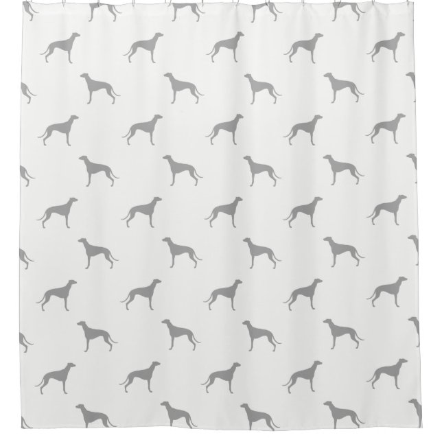 Greyhound Silhouettes Pattern Shower Curtain (Front)