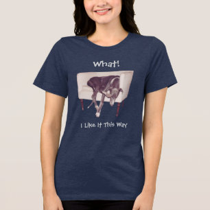 Greyhound Sleeping In Chair Cute Tri-Blend Shirt