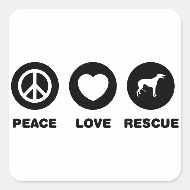 Greyhound Square Sticker (Front)